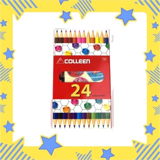 (ส่งเร็ว😍) ดินสอสีไม้ colleen คอลีน 2หัว 12แท่ง 24 สี #787