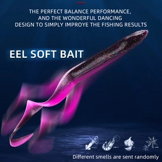 Bearking EEL อตกปลาซิลิโคน แบบนิ่ม รูปหนอน 20 ซม. 15 ซม. เหยื่อปลอม เหยื่อยางตกปลาทะเล ปลาไหลยาง เหยื่อชะโดหางพริ้วมาก
