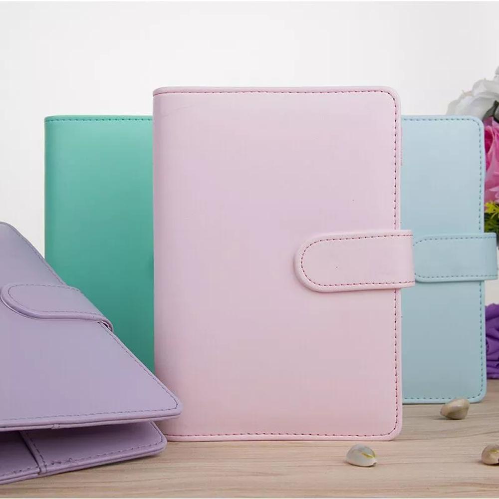 Jsjjingp ปกโน๊ตบุ๊ค Journal อุปกรณ์การเรียนแหวน Binder แฟ้มโฟลเดอร์ PU หนัง Planner Book Notepad Cover - รูปที่ 6