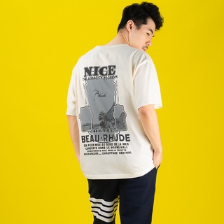 เสื้อยืดคอกลม แขนสั้น พิมพ์ลายกราฟฟิค rhude สําหรับผู้ชาย
