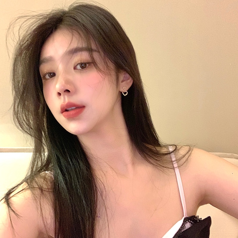 Shine Zircone ต่างหูสตั๊ด จี้รูปหัวใจ หรูหรา เครื่องประดับ สําหรับเด็กผู้หญิง - รูปที่ 3