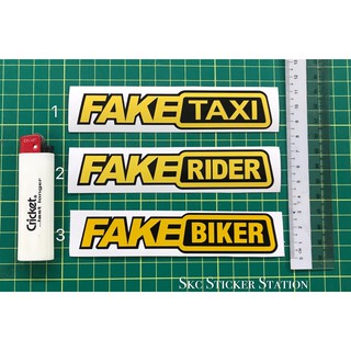 Faketaxi / fakerider / fakebiker สติกเกอร์ตัดซ้อนทับ สะท้อนแสง ปลอม แท็กซี่ ปลอม ปลอม ปลอม ปลอม บิกเกอร์