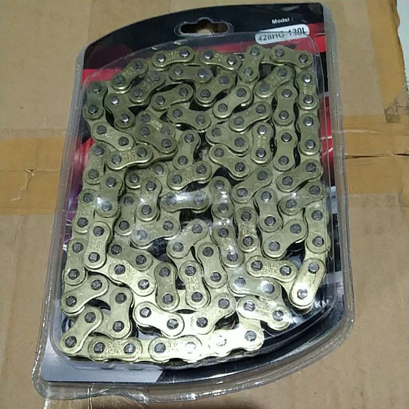 โซ่ 428H-130 สีทอง.*