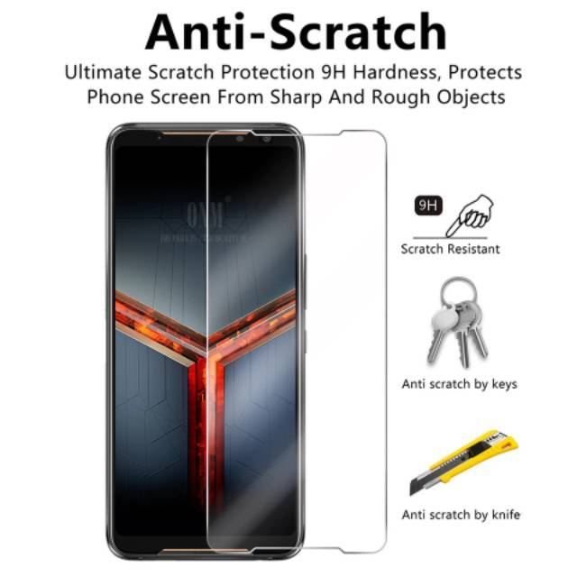 กระจกนิรภัย Asus Zenfone ROG Phone 2 / ZS660KL ใส 9H