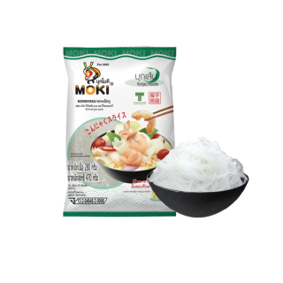 MOKI บุกเส้นแบนกลม 280กรัม (FK0019-1) บุก บุกเส้น คีโต คลีน เจ ไม่มีแป้ง เส้นบุกคีโต keto clean Konjac Linguini