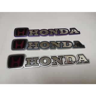 สติ๊กเกอร์ฟอยด์ ปั๊มนูน คำว่า HONDA ติดรถ แต่งรถ ฮอนด้า sticker สวย 3x16 ซม.