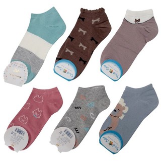 FUN.SOCKS ถุงเท้าข้อสั้นลายน่ารัก ราคาถูกที่สุด ยกแพ็ค 20 คู่