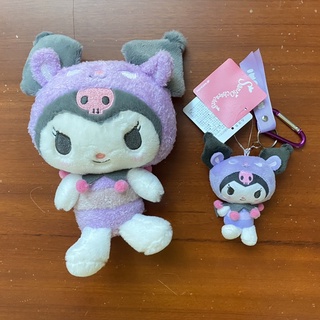 ตุ๊กตา/พวงกุญแจ Kuromi Baku Hoodie "Friend Kigurumi" (งานลิขสิทธิ์)