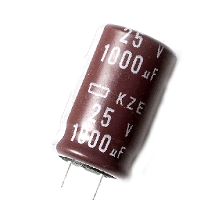 พร้อมส่ง* JAPAN NIPPON ตัวเก็บประจุไฟฟ้า 25V 1000uf 12x20 มม. 105°C