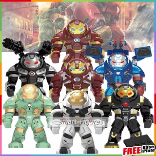 ฟิกเกอร์ Iron Man Minifigures MK37 MK39 Hulkbuster War Machine Iron Patriot Marvel ตัวเล็กให้ของขวัญต่อไปนี้เด็ก