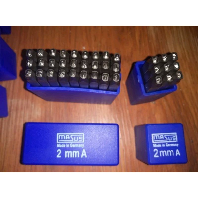 Masus Germany Knock ตัวอักษรและตัวเลขเคาะ 2 มม.แสตมป์ Punch Letter A - Z และรูป 0 - 9 ชุด