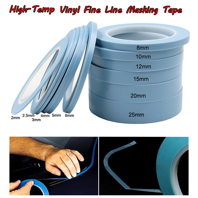 Industrial Adhesives & Tapes 101 บาท Blue High Temperature Vinyl Fine Line Fineline Masking Tape Automotive Car Auto Paint For Curves Home & Living