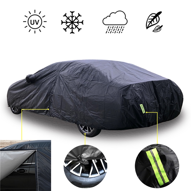 Universal Full Car Covers Outdoor Waterproof Sun UV Rain Snow ...