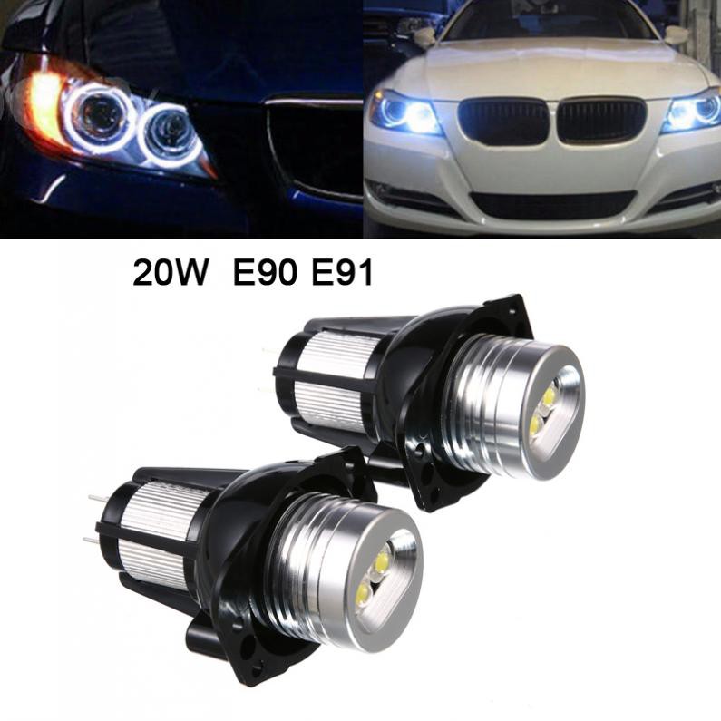 หลอดไฟ LED 1200 LM 20 W สำหรับ BMW E90 E91 Conversion 2 ชิ้น