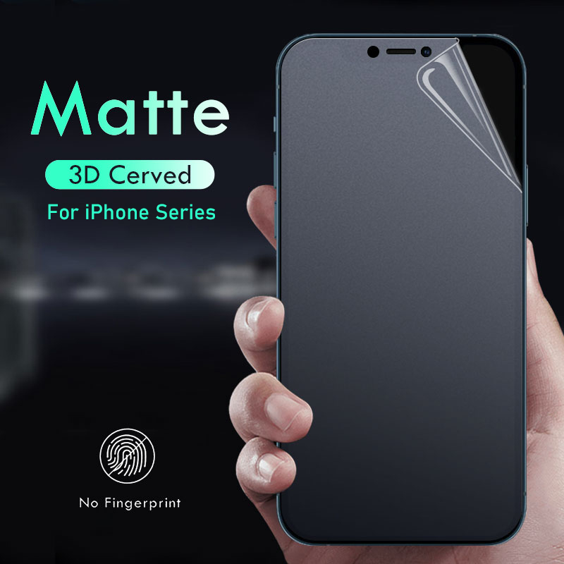 เคลือบด้าน เต็มรูปแบบ ฟิล์มไฮโดรเจล ป้องกันหน้าจอ สําหรับ iPhone 16 Plus 15 14 13 12 11 Pro Max 13 Mini XS XR X