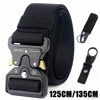 145CM Army Belt Tactical Metal Buckles Strong High Quality Quick Release Adjustable Training Combat Military Nylon Men B