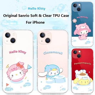 เคสโทรศัพท์มือถือ TPU ใส แบบนิ่ม ลาย Sanrio Hello Kitty กันกระแทก สําหรับ iPhone 14 Pro Max 14 Plus 14 14 Pro