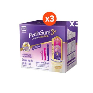 [ส่งฟรี!] [ขายดี] Pediasure นมผงพีเดียชัวร์ 3+ วานิลลา 1480 กรัม 3 กล่อง Pediasure 3+ Complete Vanilla 1480g x 3