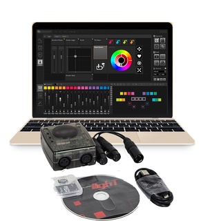 Dvc4 GZM ตัวควบคุมเสมือนจริง DMX-USB สําหรับไฟดิสโก้ DJ USB DMX 512