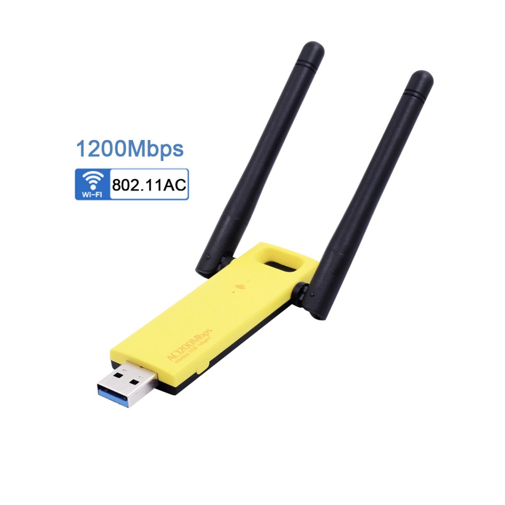 Wireless WiFi ADAPTER 1200 Mbps Dual Band 5 GHz 2.4 GHz อะแดปเตอร์ 802.11ac RTL8812BU ชิปเซ็ต Aerial