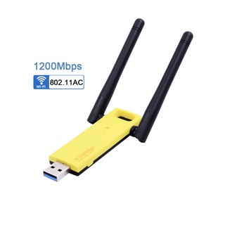 Wireless WiFi ADAPTER 1200 Mbps Dual Band 5 GHz 2.4 GHz อะแดปเตอร์ 802.11ac RTL8812BU ชิปเซ็ต Aerial Dongle เครือข่าย Mi