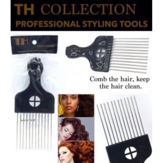 TH collection professional หวีเสียบผม ปลายสแตนเลส เก็บผมได้หมด