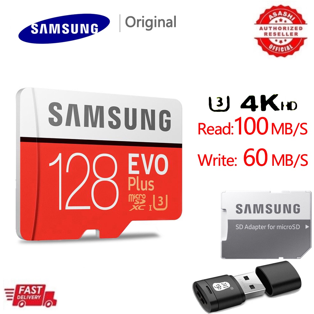 SAMSUNG 128GB U3 Micro SD 256GB Micro SD Card SD/TF Flash Card 64GB Memory Card  microSD for Phone