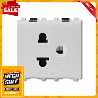 เต้ารับเดี่ยว 3 ขา มีม่านนิรภัย SCHNEIDER 3426UESTM สีขาว เต้ารับสายไฟ SINGLE SOCKET 3 PIN SCHNEIDER 3426UESTM WHITE