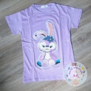 เสื้อยืดเด็กคอกลมพิมพ์ลายและปักเลื้อม