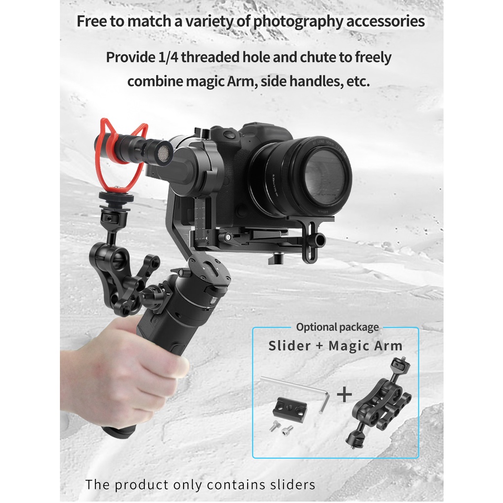 Xt-xinte แผ่นยึดมอนิเตอร์ : อะแดปเตอร์ต่อขยาย Ronin SC พร้อมสกรู M4 1/4 สําหรับกิมบอล DJI Ronin S แบบมือถือ