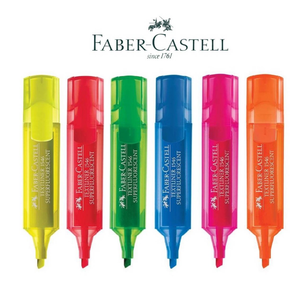 ปากกาไฮไลท์ ปากกาเน้นข้อความ เฟเบอร์-คาสเทลล์ Faber-Castell ปากกาสีเน้นข้อความ สีสด (1ด้าม) สินค้าพร้อมส่ง