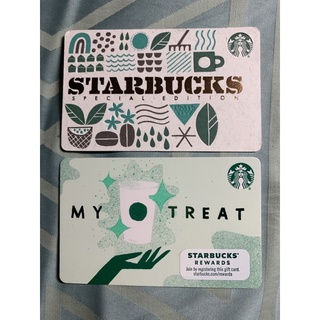 Starbucks USA card กระดาษ 2 ใบ 70.-