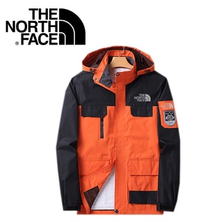 (M-8XL） The North Face เสื้อแจ็กเก็ตกันฝน มีฮู้ด กันน้ํา ระบายอากาศ พลัสไซซ์ สําหรับขี่จักรยานกลางแจ้ง ทุกเพศ