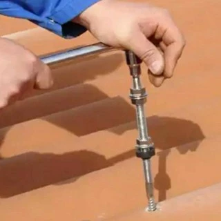 ขายึดรางสำหรับหลังคากระเบื้องลอนคู่ SOLAR CELL L - feet Hook hanger bolt ขนาด10M×200mm