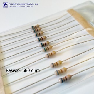 ตัวต้านทาน (Resistor) ขนาด 680 โอห์ม 20ตัว/แพ็ค