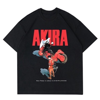 เสื้อยืดสีขาวเสื้อยืด ลายการ์ตูนอนิเมะญี่ปุ่น AKIRA FUTURISTIC NEO-TOKYO CYBERPUNK | เสื้อยืด พิมพ์ลายอนิเมะญี่ปุ่น AKIR