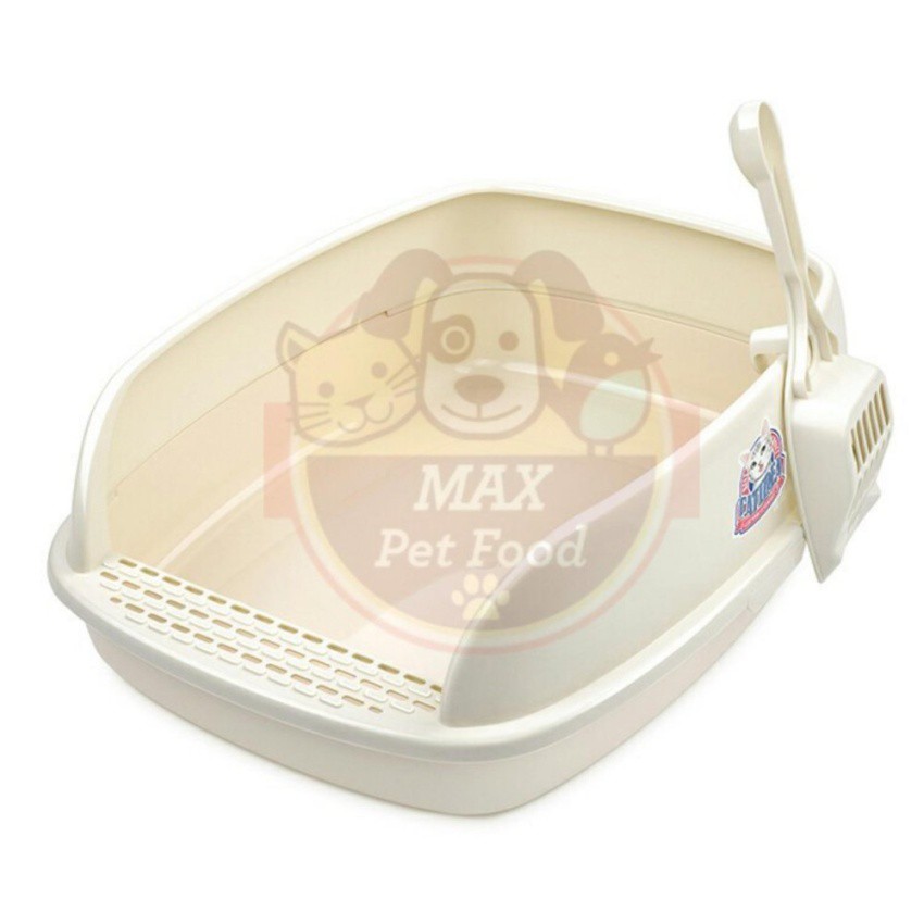 Catidea (CL213) ห้องน้ำแมว รุ่น Small Bread ขนาด 46x36x17- สีครีม1ชุด