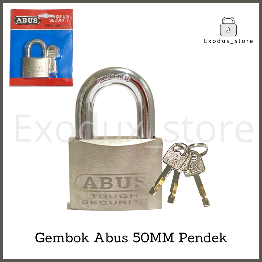 ABUS อาบู 50 มม กุญแจรั้วคอสั้น / กันขโมย, กุญแจเพจเจอร์ป้องกันสนิม