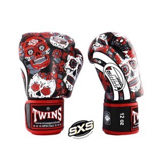 Twins Special BOXING GLOVES FBGVL3-53 SKULL RED/BLACK