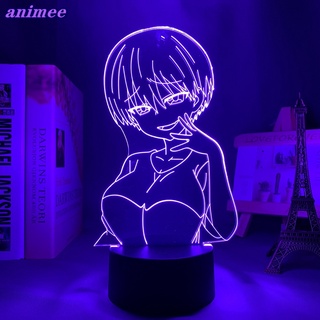 โคมไฟกลางคืน Led รูปอนิเมะ Uzaki Chan Wants To Hang Out 3d สําหรับแขวนตกแต่งห้องนอน