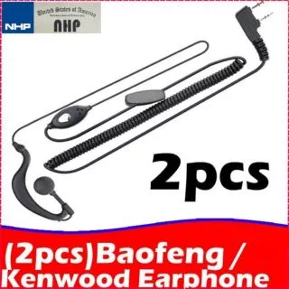 หูฟังวิทยุสื่อสารแบบเกี่ยวหู 2 Pin เสียงชัด ใส่สบาย มีปุ่ม PTT ใช้กับ Baofeng Kenwood งานช่าง รปภ.