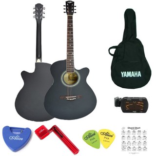 At First กีตาร์โปร่ง Acoustic Guitar 40"รุ่น AG008BK SET