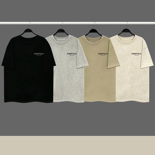 เสื้อยืดแขนสั้น ผ้าฝ้าย ทรงหลวม พิมพ์ลาย FOG FEAR OF GOD สําหรับผู้ชาย