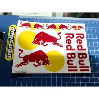 สติกเกอร์หมวกกันน็อค DECAL REDBULL