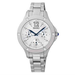 Seiko นาฬิกาผู้หญิง สายสแตนเลส รุ่น SKY671P1 (White/Silver)