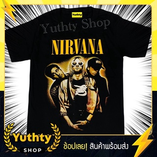 เสื้อยืดโอเวอร์ไซส์เสื้อวง NIRVANA COBAIN เสื้อยืดแฟชั่นวินเทจ90 ไม่มีตะเข็บข้าง ใส่ได้ทั้งชายและหญิงS-3XL