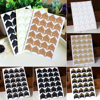 💎♥ 120Pcs Self-Adhesive กรอบรูปสติกเกอร์มุม Craft Scrapbook Album Decor