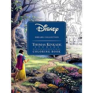 [ขนาด 7.2 x 0.5 x 9.5 inches] สมุดระบายสี The Disney Dreams Collection Original Art โดย Thomas Kinkade Coloring Book