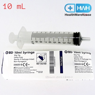 Syringe BD 10 mL ไม่มีเข็ม หัวทั่วไป ไซริงค์ ป้อนยา (ซื้อจำนวนเยอะเฉลี่ยต่อชิ้นจะถูกลง)