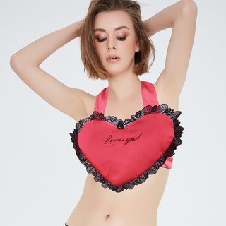 Kyra Love Ya! Top Bralette  Red  ผ้าซาตินบุฟองน้ำ